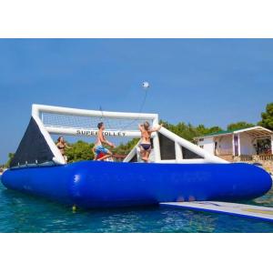 Ourdoor Inflatable Sports Games Blue Water Inflatable Volleyball Court