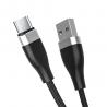 China Nylon 3.3FT Black 480Mbps Micro Data USB Cable For Mobile Phone wholesale