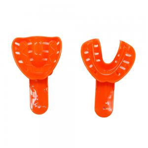 China Plastic Dental Impressions Trays Orange Blue Red Color For Child Teeth supplier