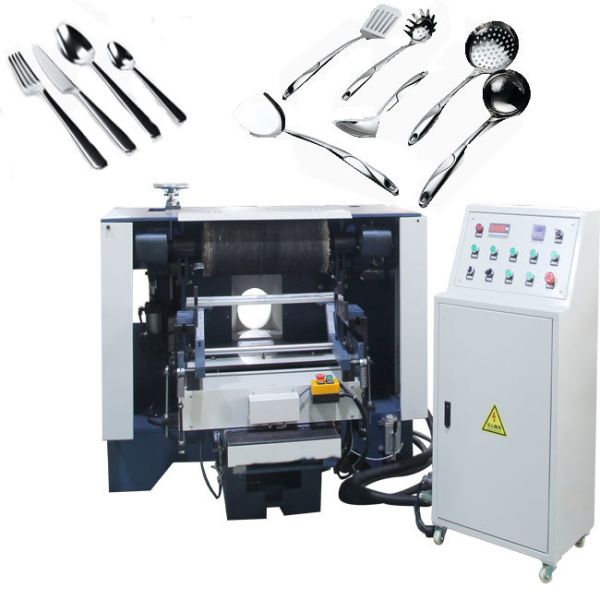 Semi-Auto Single sided Cutlery Mirror Polishing Machine for Knives Spoons Forks Knife Buffing Grinding