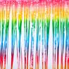 China 1M 2M Rainbow Foil Curtain Backdrop 100x200cm Fringe Party Backdrop wholesale
