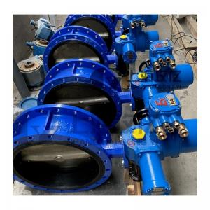 Customized Worm Gear Operated Rubber Seal U Flange Type Butterfly Valve for Sea Water