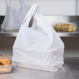 China White Biodegradable Plastic Shopping Bag For Food / T Shirt supplier