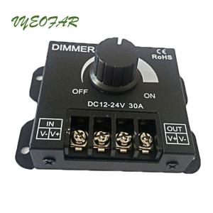 Metal Material Led Lights Compatible Dimmer Switches 12V 24V 720W Black Color