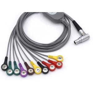 China 12 Channel ECG Snap Cable Compatible , 2107229-001 Patient Monitor Cable supplier