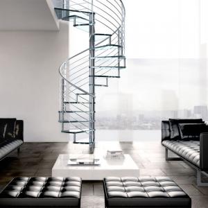 Glass Treads Attic A3 Steel Helical Staircase Laminated Tempered Glass Spiral Stairs