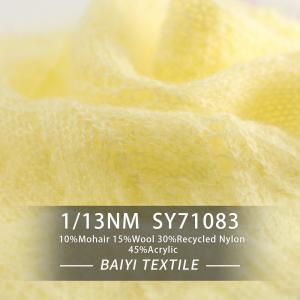 China Recycled Socks Acrylic Mohair Yarn , 1/13NM Anti Pilling Mohair Knitting Yarn supplier
