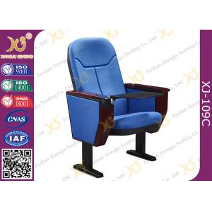 China Big Conference Hall Auditorium Chairs With ABS Tablet Foldable / Audio System Inside supplier