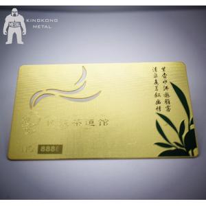 China High Quality Customized Personalized Metal Membership Card With Number supplier