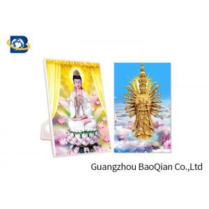 Pantone Color PP 3D Lenticular Postcards For Greeting / Buddhism Card