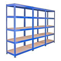 China Blue Garage Storage Shelves Warehouse Rack Heavy Duty Single Sided on sale