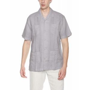 100% Ramie Guayabera Short Sleeve Mens Cuban Shirt Size Xs-Xxxl