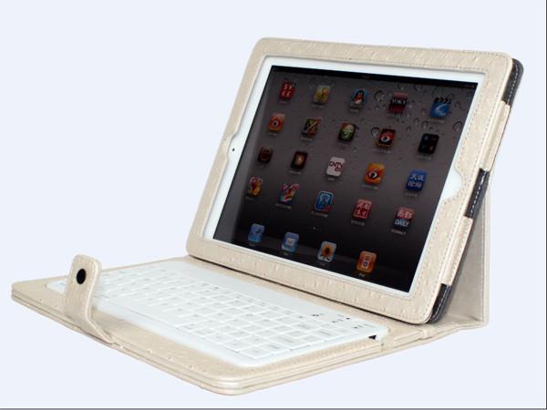 Wireless Ipad 2 bluetooth keyboard case (ABS keyboard with PU case , keyboard