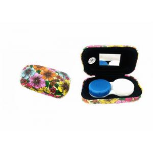 China Portable Hard Tiny Contact Lens Travel Kit Case With Flowers For Children / Ladies supplier