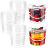 China Clear Plastic Bucket With Lid And Handle (1 Pack), Ice Cream Tub With Lids - Food Grade Freezer And Microwave Safe Food Storage Containers, Round Plastic Pail Container, BPA Free wholesale