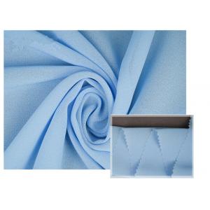 China 100% Polyester Soft Light Blue Chiffon Fabric Breathable For Summer Dress / Pants supplier