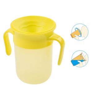 200ml Yellow Kids Silicone Cup Sippy Cup 8 Month Old Baby