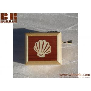 Hot selling handmade customized wooden music box with hand crank