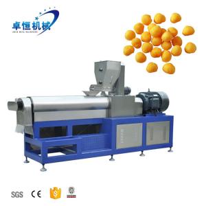 China stainless steel double screw corn puff snack cheese balls making machine for 23*3*3m supplier