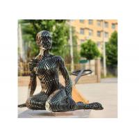 China Garden Or Yard Decorative Laser Cutting Stainless Steel Woman Sculpture on sale