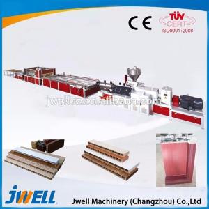 China Jwell PVC plastic cross door plate extrusion line supplier