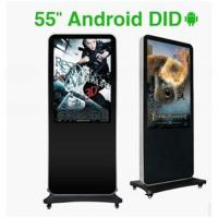 China UHD 4K 55 inch free stand android 4G wifi network control LCD video advertising TV kiosk for hotel shopping mall restaurant on sale