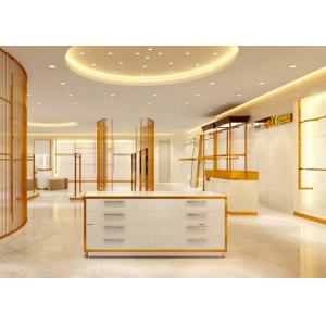 China Luxury Stainless Steel Store Display Fixtures For Women Clothing Shop supplier