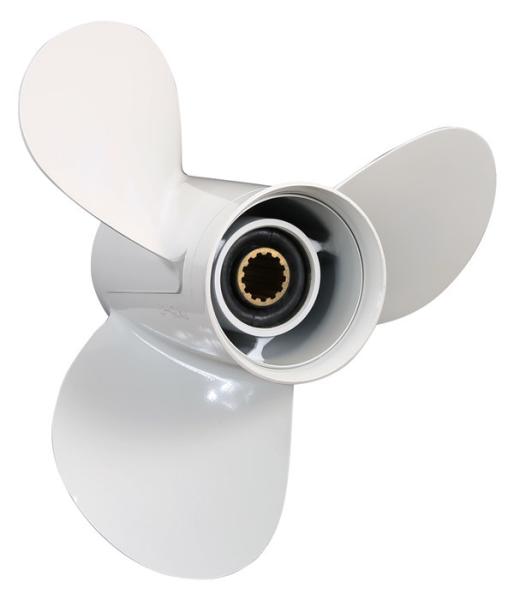 El motor externo blanco de Yamaha apoya 3 cuchillas 11 1/4x14-G con 13 tiras