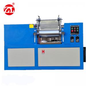 China Blue Color Rubber Testing Machine / Lab Two Roll Mill 160 * 350 mm Roller Size supplier