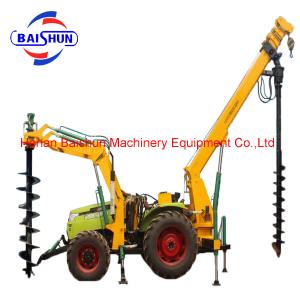 China Electric Pole Installation Machine With Hand Earth Small Tractor China Brand Ground Hole Drill Auger supplier