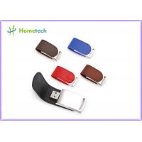 China Bulk Promotional Leather USB Flash Disk Drive 4GB 8GB 62mm*27*12mm on sale