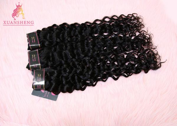 No Lice Virgin Indian Hair Color 1B Clean And Soft Italian Wave Human Hair