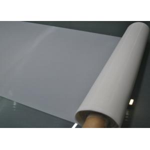 Low Elasticity White Polyester Bolting Cloth 60 Mesh For PCB Printing / Filtration
