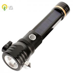 China Safety Guard High Power Led Torch Light With Solar Rechargeable Battery supplier