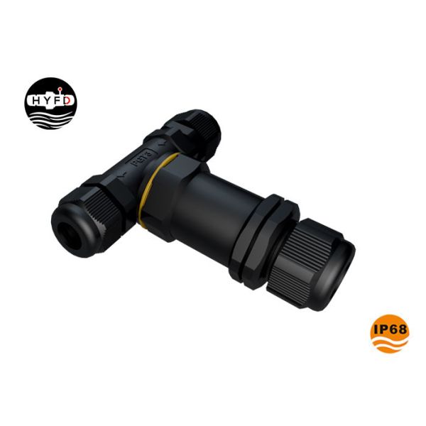 5pins 12.5mm IP68 Waterproof Cable Connector Tee Type PG