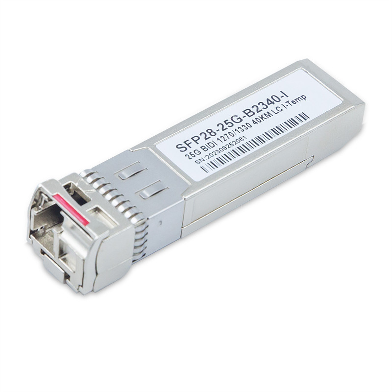 China Cisco Compatible 25G Transceptor óptico 25GBASE BIDI SFP28 1270nm TX/1330nm RX 40km Transceptor SMF LC Simplex para el sector industrial supplier