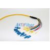 LC 12 Cores Armored Optical Fiber Pigtail With Bundle Type LSZH Outer Jacket