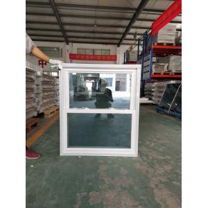 White UPVC Double Hung Window Grill Design With Insect Screen