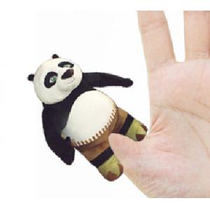 4 inch Fashon Kungfu Panda Plush Finger Puppets Kids Finger Puppets