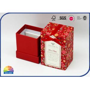 China 4c Print Matte Lamination Paper Jewelry Boxes With Ribbon Bowknot supplier