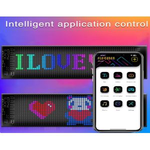China App Control LED Sign Board 20*64 Flexível USB Programável Custom Scrolling Message Sinais de carro Display Digital wholesale