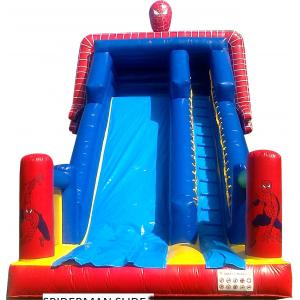 China Blue And Red PVC Spiderman Kid Giant Inflatable Slide For Commercial supplier