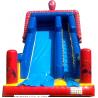 Blue And Red PVC Spiderman Kid Giant Inflatable Slide For Commercial