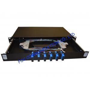 China Singlemode 1U Fibre Optic Patch Panel 12 Ports Full Loaded With SC Pigtail supplier