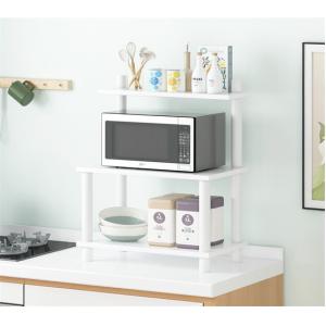 Modern White Multipurpose Kitchen Microwave Oven Storage Rack Shelving