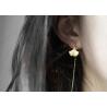 China Japan Imported High Quality Silver And 14K Gold Allergy Free Earring Studs Simple Long Earrings wholesale