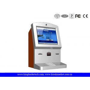 Customized Stylish Wallmount Kiosk With Camera , Thermal Receipt Printer , Cash Acceptor