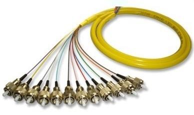 12 Cores FC/PC Bunch/Break out Fiber Optic Pigtail Single Mode With High