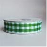 China Fancy 16MM Satin Ribbon , Narrow Woven Colored Checkered Wired Ribbon wholesale