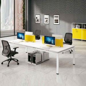White 4 Person Office Cubicle Workstation Staff Open Workstation